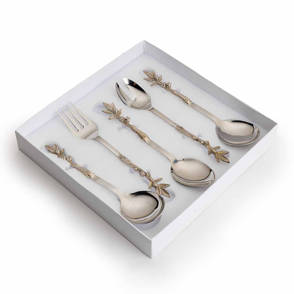 Flora Serving Spoon Set 5pcs , quality cutlery , table cutlery and crockery , flatware , cutlery sets