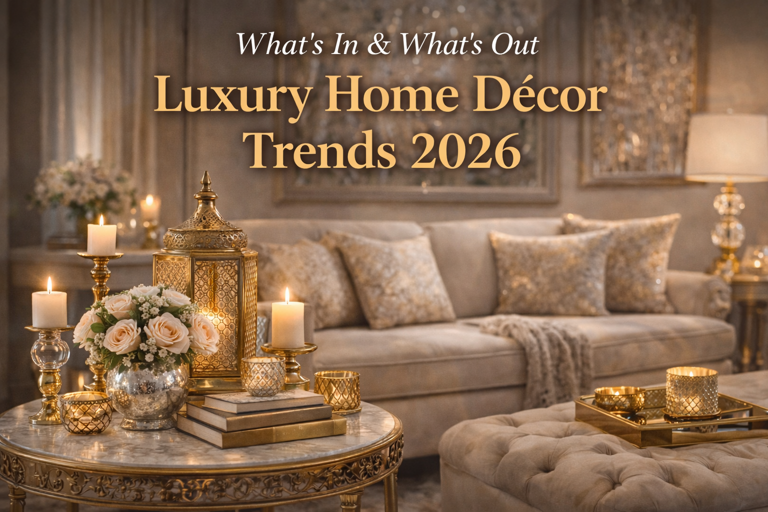 Read more about the article Luxury Home Décor Trends 2026: What’s In & What’s Out