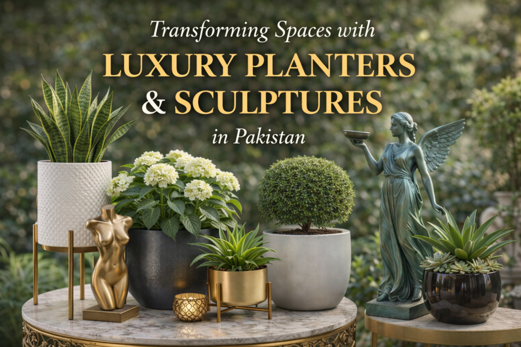 Transforming Spaces with Luxury Planters & Sculptures in Pakistan