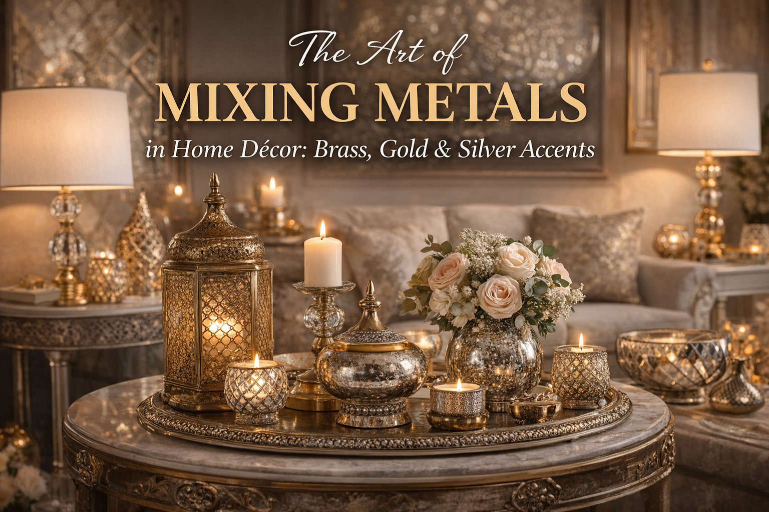 Read more about the article The Art of Mixing Metals in Home Décor: Brass, Gold & Silver Accents