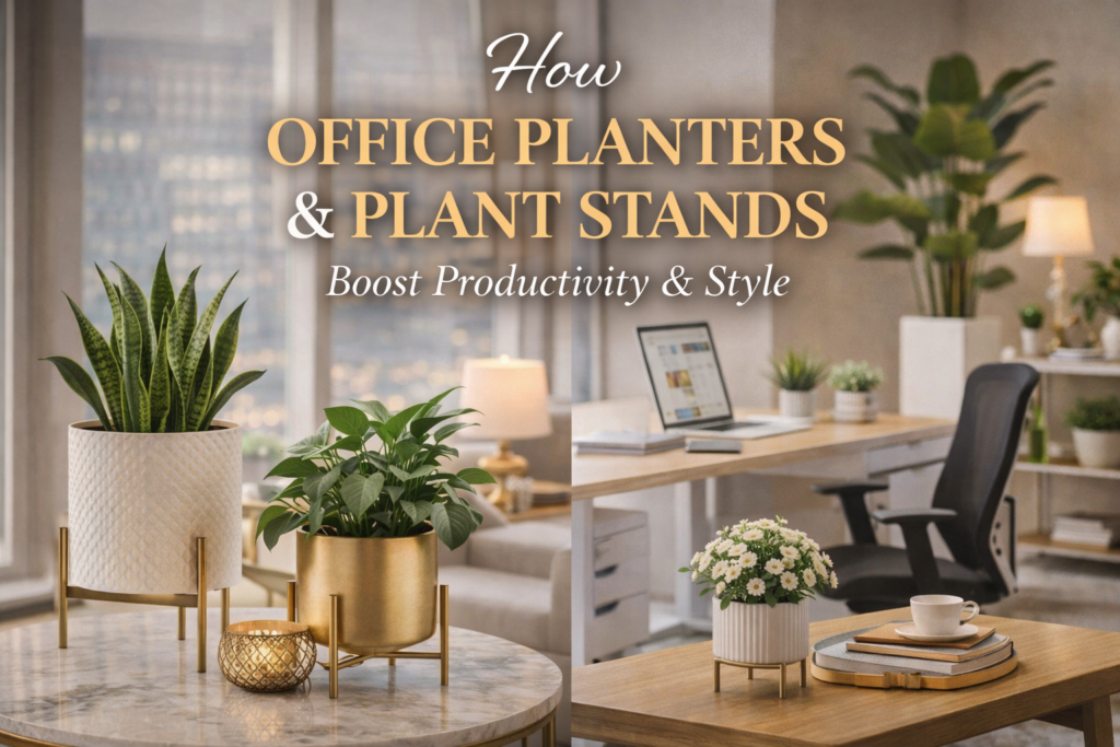 How Office Planters & Plant Stands Boost Productivity & Style