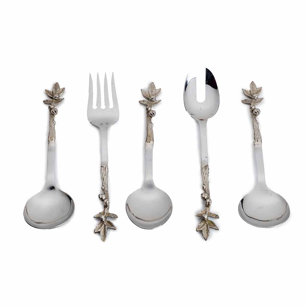 Flora-Cutlery-Set-5pcs-Studio-1.jpg Flora Serving Spoon Set 5pcs in Pakistan