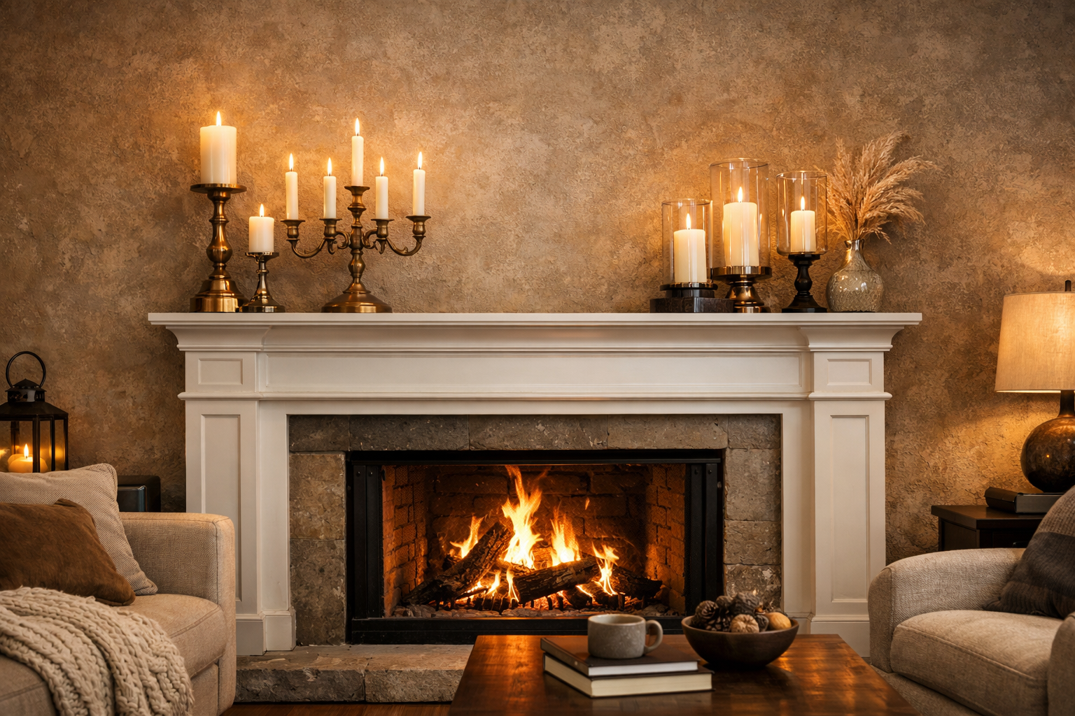 The Art of the Mantel: Styling a Fireplace or Feature Wall with Candle Stands in Pakistan